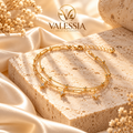 Gold-Tone Double-Chain Bracelet with Star Charm