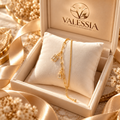 Gold-Tone Double-Chain Bracelet with Four-Leaf Clover Charm